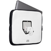 Witte kasthoes op laptophoes laptop sleeve (Voorkant Rechts)