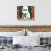 Witte Kat 5D Diamant Schilder Kit Canvas Afdruk (Insitu (Slaapkamer))