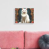 Witte Kat 5D Diamant Schilder Kit Canvas Afdruk (Insitu (Woonkamer))
