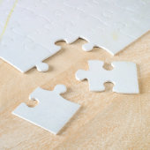 Witte Kat Amber Ogen Aquarel Art Print Legpuzzel (Zijkant)