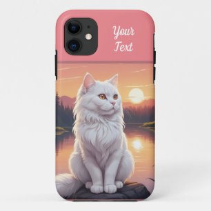 Witte kat bij het meer Case-Mate iPhone case