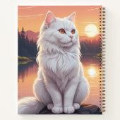 Witte kat bij het meer notitieboek (Achterkant)