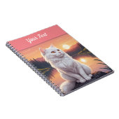 Witte kat bij het meer notitieboek (Rechterzijde)