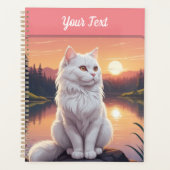 Witte kat bij het meer planner (Voorkant)