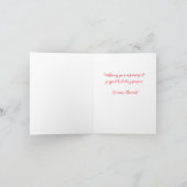 Witte Kat Binnen Kerstmisvenster Vakantie Kaart (Binnen)