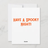 Witte Kat Bloem Gelukkige Halloween Magic Feestdagenkaart (Achterkant)