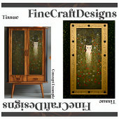 Witte Kat Bloemen Gouden Klimt Stijl Decoupage R 1 Tissuepapier