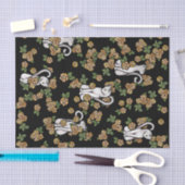 Witte kat bloemen tissuepapier (Craft)