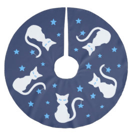 Witte kat boomrok kerstboom rok