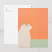 Witte Kat Briefkaart (Voorkant / Achterkant)