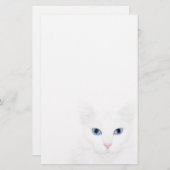 Witte kat briefpapier (Voorkant / Achterkant)