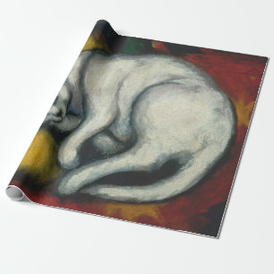 Witte kat cadeaupapier
