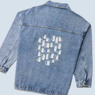 Witte kat denim jacket