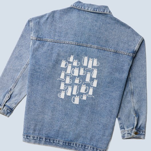 Witte kat denim jacket