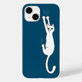 Witte kat die blijft hangen met wetten Case-Mate iPhone case (Achterkant)