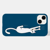 Witte kat die blijft hangen met wetten Case-Mate iPhone case (Achterkant (horizontaal))