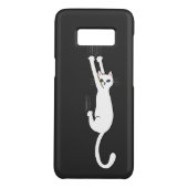 Witte kat die blijft hangen met wetten Case-Mate samsung galaxy hoesje (Achterkant)