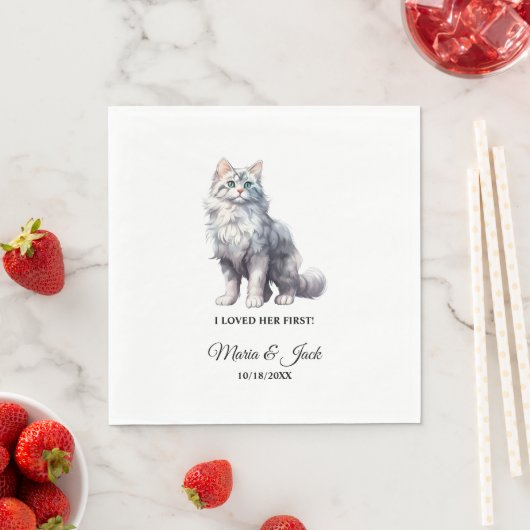 Witte Kat Die Ik Eerst Hebt Liefgehad Haar Eerste Servet (Insitu)
