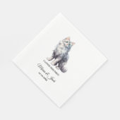 Witte Kat Die Ik Eerst Hebt Liefgehad Haar Eerste Servet (Hoek)