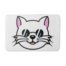 Witte kat draagt zwarte bril / zonnebril