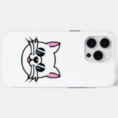 Witte kat draagt zwarte bril / zonnebril Case-Mate iPhone case (Achterkant (horizontaal))