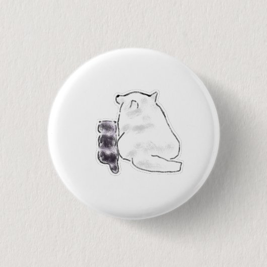 Witte Kat En Gezelschapspluche Geschenk Ronde Button 3,2 Cm (Voorkant)