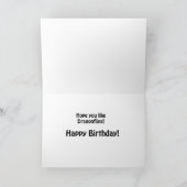 Witte kat en libel bijgesneden, verjaardagstekst . kaart (Binnen)