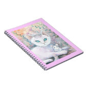 Witte kat en muis Notitieboek (Rechterzijde)