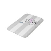 Witte kat en vis badmat (Gekanteld)