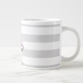 Witte kat en vis grote koffiekop (Rechts)