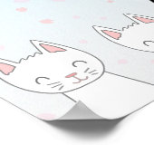 Witte kat en zwarte kat poster (Hoek)