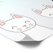 Witte kat en zwarte kat poster (Hoek)