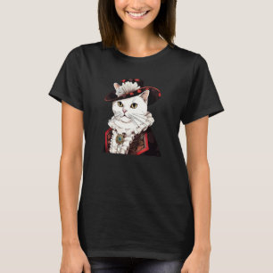 Witte Kat Engelse Heer Grappig Huisdier Victoriaan T-shirt