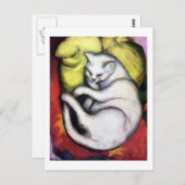 Witte kat, Franz Marc Briefkaart (Voorkant / Achterkant)