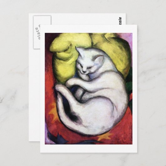 Witte kat, Franz Marc Briefkaart (Voorkant / Achterkant)