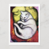 Witte kat, Franz Marc Briefkaart (Voorkant)