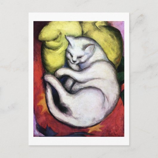 Witte kat, Franz Marc Briefkaart (Voorkant)