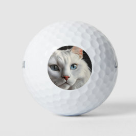 Witte kat golfballen