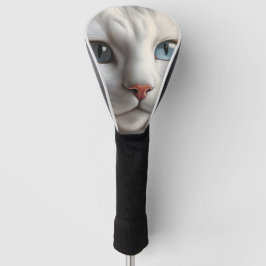 Witte kat golfheadcover