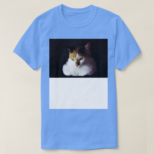 Witte Kat Groene Ogen 1 T-shirt (Design voorkant)