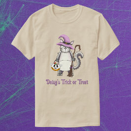 Witte Kat Heks Wispelturige Halloween Behandeling  T-shirt