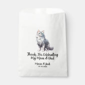 Witte Kat Huisdier Bruiloft Volledige Kleur Bedankzakje (Voorkant)