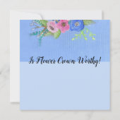 Witte Kat I Bloemenkroon Whimsical Kunst (Achterkant)