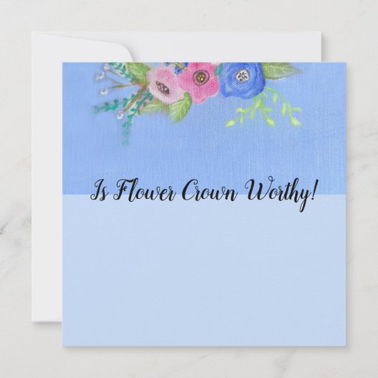 Witte Kat I Bloemenkroon Whimsical Kunst (Achterkant)