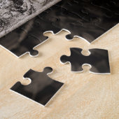 Witte kat in de bloementuin legpuzzel (Zijkant)