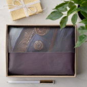 Witte kat in Steampunk kostuum decoupage Tissuepapier (Geschenk)