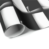 Witte kat in zwarte schaduw cadeaupapier (Rol Hoek)