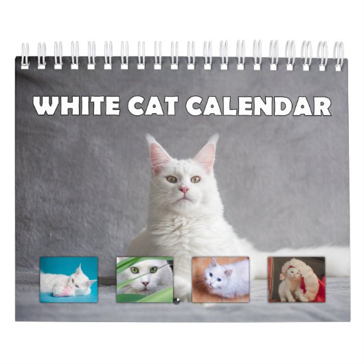 Witte kat kalender (Hoes)