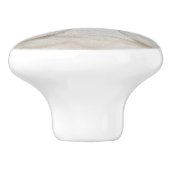 Witte kat keramische knop (Zijkant)