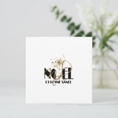 Witte Kat, Kerstmis en Gelukkig Nieuwjaar Kaart (Staand voorkant)